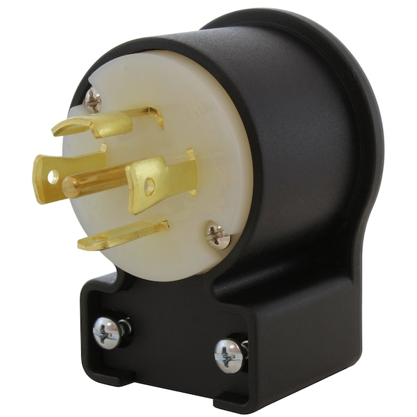 Locking Plug, L21-30P, 30 A, 120/208V AC, Three Phase, Black
